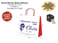 BUSTE IN CARTA BICOLOR BIANCA/ROSSA